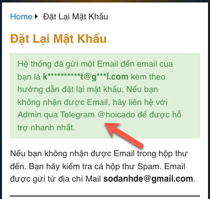Lấy Lại Mật Khẩu tài khoản Nhóm Tìm Cầu